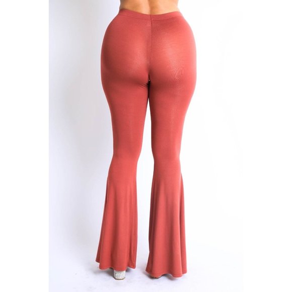Women's Buttery Soft High Waisted Wide Leg Flared Bell Bottom Pants Yoga Dance - Picture 5 of 10